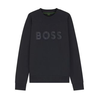 HUGO BOSS Hugo, Sweatshirts, male, Blue, Size: 2XL Logo Crew Neck Sweatshirt