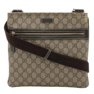 Gucci Pre-owned Cross Body Bags, female, Beige, Size: ONE SIZE Pre-owned GG Plus Shoulder Bag