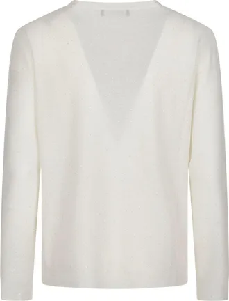 Fabiana Filippi Sequin-Embellished Wool Sweater - White