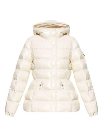 Moncler Cream Barante Down Jacket With Hood