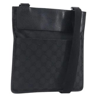 Gucci Pre-owned Vintage GG Canvas Schoudertas - Dames - Pre-owned - Zwart - Maat: ONE Size Leer
