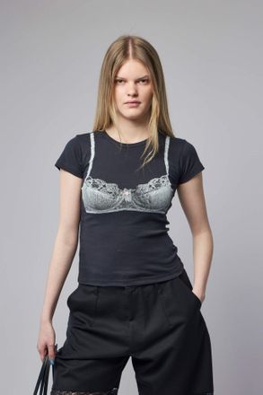 Vaquera Women Bra Baby Tee Knit