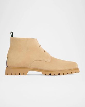 Gucci Men & apos;s Sylke Lace-Up Ankle Boots with Web