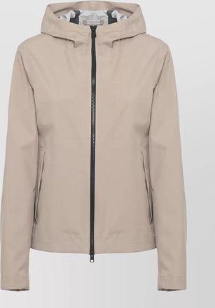 Woolrich hooded short jacket adjustable cuffs pockets