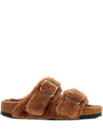 Birkenstock 1774 Arizona shearling sandals - women - Lamb Shearling/Lamb Shearling/Rubber - 43 Regular - Brown