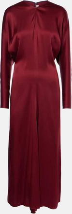 Victoria Beckham Draped crepe satin midi dress