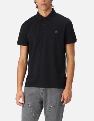 Timberland Mens Timberland Mens Polo Shirt Short Sleeve Top - Black - Size: 42