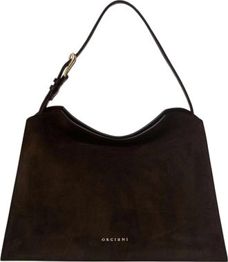 Orciani Trinity Medium Bag - Dames - Schoudertassen - Bruin - ONE Size - Leer - Tassen