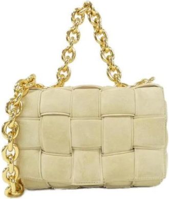 Bottega Veneta Pre-owned Suede Shoulder Bag - Dames - Vintage Schoudertas - Beige - ONE Size - Leer - Vintage