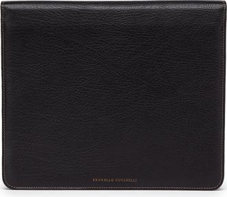 Brunello Cucinelli Calfskin portfolio in Black at Nordstrom