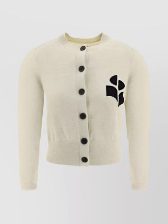 Isabel Marant graphic cotton cropped cardigan