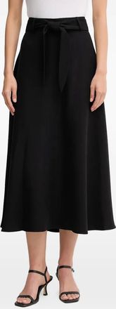 DKNY tie-waist a-line midi skirt - Nero