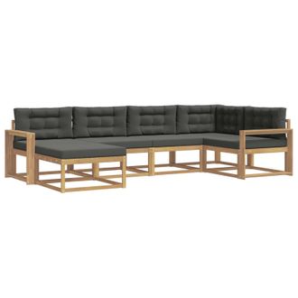 vidaXL Conjunto De Sof&aacute;s De Exterior 5 Pcs Blanco Y Antracita Vidaxl