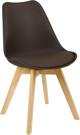 Woltu 1x Sillas De Comedor Dining Chairs Silla Tower Madera Silla De Escritorio Asiento Acolchado En Cuero Sint&eacute;tico Y Polipropileno Silla De Cocina Silla C