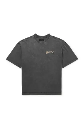 Amiri Dragon Embroidered Cotton-Jersey T-Shirt