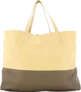 Celine Horizontal Bi-Cabas Leather Large tote bag - Geel