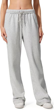 LilySilk Womens SILKERRY Full Length Pants Ladies Straight Leg Trouser with Elastic Waist and Embroidery Detail for Casual or Sports(Heather,M)