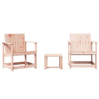Berkfield Home 3 Piece Garden Lounge Set Solid Wood Douglas in Light Brown