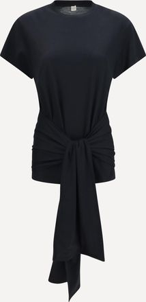 Toteme T-shirt in jersey con nodo drappeggiato in vita Woman S