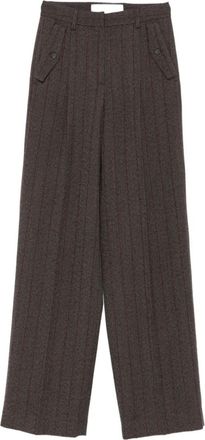 Golden Goose Brown Wool Wide-leg Trousers