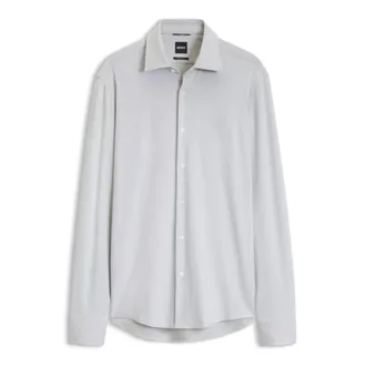 BOSS Regular-fit dress shirt in stretch jersey