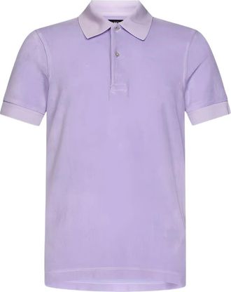 Tom Ford Poloshirt van badstof - Paars