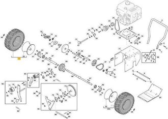 STIGA Sports Ruota Dx Completa 164.8-8 - St5266pb Originale Stiga - 118820582/0