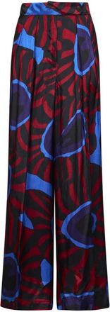 Dries Van Noten Broeken, Dames, Veelkleurig, XS, Wijde broek