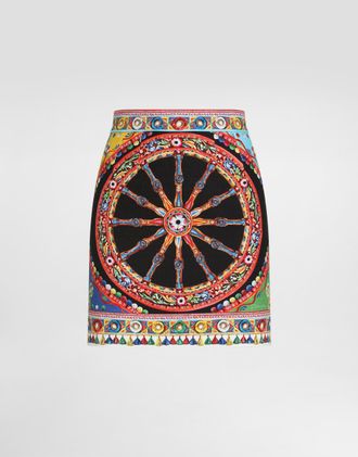 Dolce & Gabbana Carretto-print Fabric Skirt - Woman Skirts Multi-colored 38