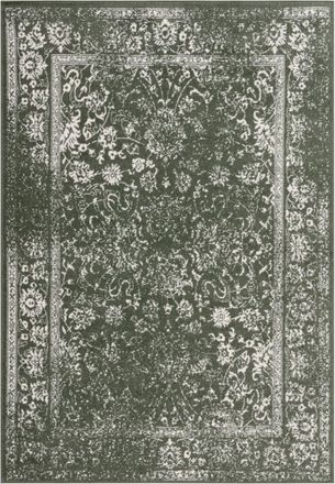 Safavieh Alfombra transicional de polipropileno verde/blanco, 122 x 183 cm