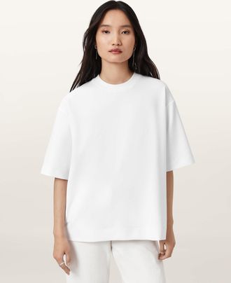 AllSaints Polyester Dani Zip Detail T-Shirt, Size: S