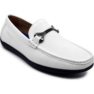 Akademiks Ogden Bit Driving Loafer in White at Nordstrom Rack, Size 10.5