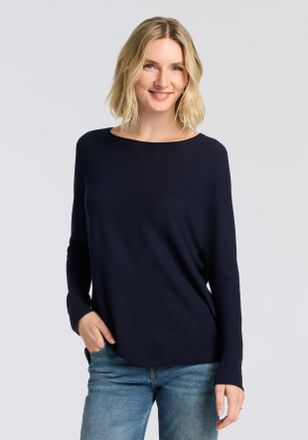 Boss Orange by Hugo Boss Strickpullover BOSS ORANGE Falandrana Premium Damenmode, Damen, Gr. XL, blau (dunkelblau 408), Strick, Obermaterial: 60% Viskose, 35% Polyacryl, 5% Ka