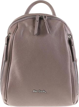 Pierre Cardin Leren Rugzak met Reli&euml;f - Dames - Rugzakken - Grijs - ONE Size - Leer - Tassen