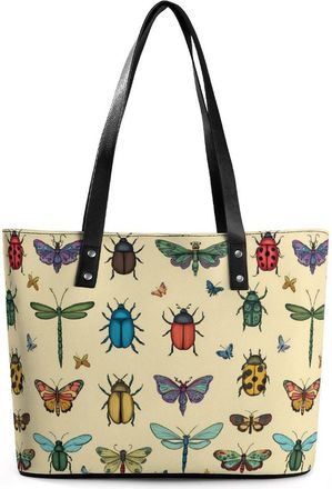 Generic Funny Insects Print Tote Bags for Women Cute Shoulder Purses Handbags
