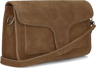 Notre-V Margot Suede - Dames - Schoudertassen - Bruin - ONE Size - Su&egrave;de - Tassen