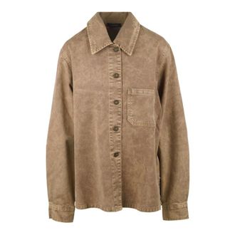 ottod'Ame Denim Shirts, female, Brown, Size: XS Denim Shirts