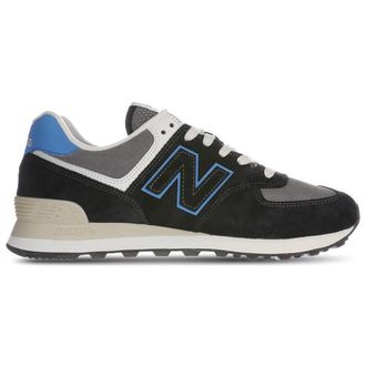 New Balance Mens 574 - Shoes Black/Blue Agate Size 08.5