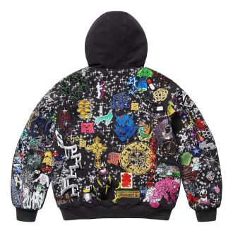 SUPREME Aoi Embroidered Hooded Work Jacket Black SS25J71-BLACK