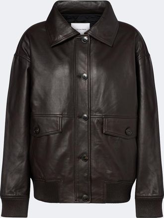 Yves Salomon Leather blouson jacket