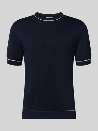 GANT Strickshirt mit Rundhalsausschnitt in Marine, Gr&ouml;&szlig;e 3XL