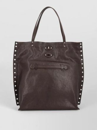 Zanellato shoulder bag with studded accents and dual handles