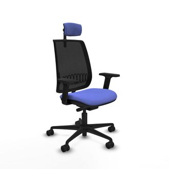 Piqueras y Crespo Silla De Oficina Piqueras Y Crespo Alares Malla Negra Reposabrazos Ajustables