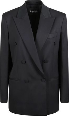 Dondup Jassen Black - Dames - Blazers - Zwart - S - Leer - Jassen