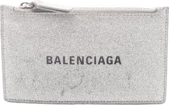 Balenciaga Pre-owned Wallets, female, Gray, Size: ONE SIZE Pre-owned Everyday Leather Card Case