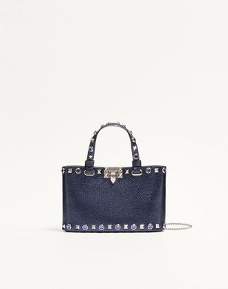Valentino Garavani Valentino Garavani Rockstud Mini Shopping Bag In Laminated Calfskin Wo