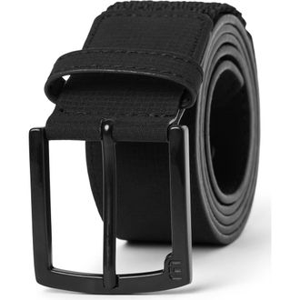 Travis Mathew Wanderlust Mixed Media Belt in Black at Nordstrom, Size 36