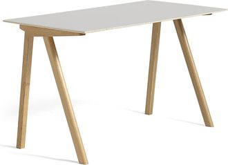 HAY Copenhague CPH90 2.0 Schreibtisch 130 x 65 cm, Eiche / Linoleum off-white