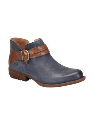 Born Womens Kati Ankle Bootie In Dark Blue / Brown