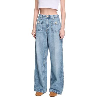 Sandro Faded jeans in Blue Jean at Nordstrom, Size 34 Eu